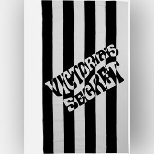 Brand New 2024 Victoria's Secret beach towel black and white striped design